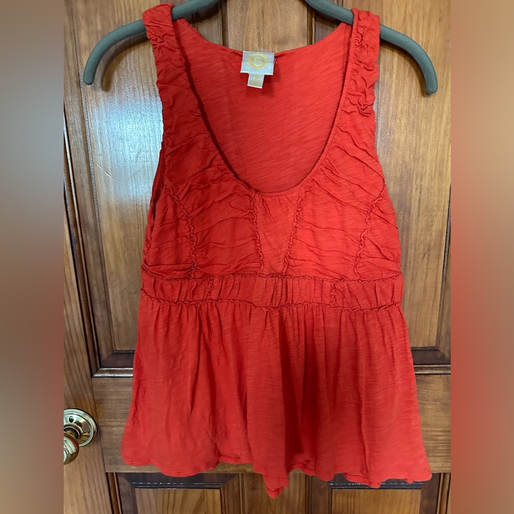 Anthropologie Red Sleeveless Top in Size M